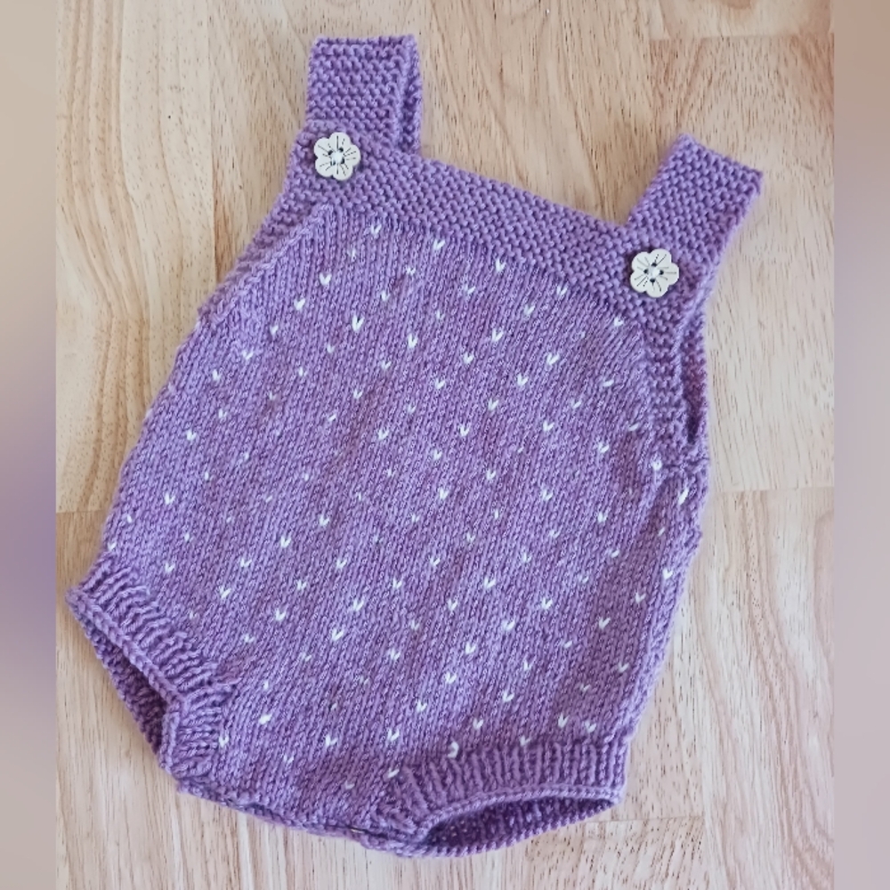 Lavender Knitted Baby Diaper Cover